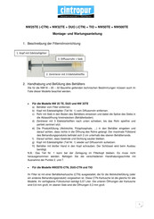 Cintropur NW 32 TE Montage- Und Wartungsanleitung