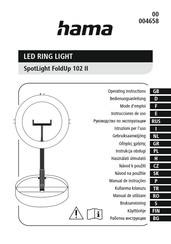 Hama SpotLight FoldUp 102 II Bedienungsanleitung