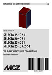 MCZ SELECTA 15HQ S1 Installations- Und Gebrauchshandbuch