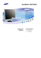 Samsung SyncMaster 720XT Bedienungsanleitung
