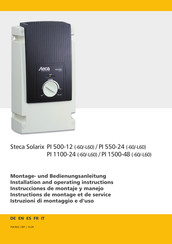 Steca Solarix PI 500-12-L60 Montage- Und Bedienungsanleitung