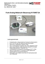 NISTIME K-FUNST-24 Bedienungsanleitung