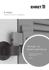 EHRET E-motion Montage- Und Bedienungsanleitung