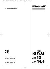 Einhell Royal ART 12 Bedienungsanleitung