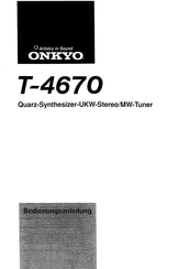 Onkyo T-4670 Bedienungsanleitung