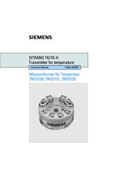 Siemens SITRANS TK-H Bedienungsanleitung