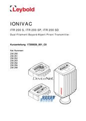 LEYBOLD IONIVAC ITR 200 SD Bedienungsanleitung