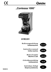 Bartscher Contessa 1000 Bedienungsanleitung