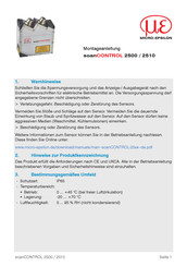 MICRO-EPSILON scanCONTROL 2500 Montageanleitung