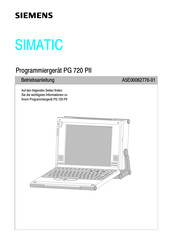Siemens SIMATIC PG 720 PII Betriebsanleitung