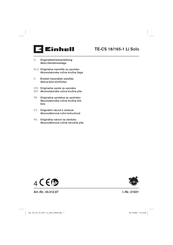 EINHELL TE-CS 18/165-1 Li Solo Originalbetriebsanleitung