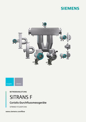 Siemens SITRANS F Serie Betriebsanleitung