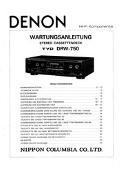 Denon DRW-750 Wartungsanleitung