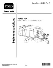 Toro Versa Vac Bedienungsanleitung