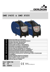Oerlikon DMU P400 Bedienungsanleitung