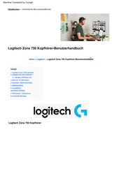 Logitech ZONE 750 Benutzerhandbuch