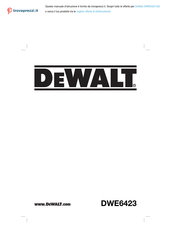 DeWalt DWE6423-QS Bersetzt Von Den Originalanweisungen