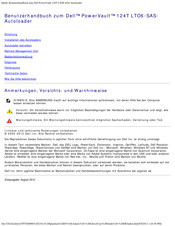 Dell PowerVault 124T LTO6-SAS-Autoloader Benutzerhandbuch