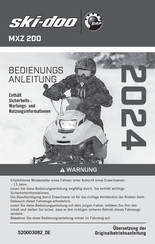 BRP ski-doo MXZ 200 2024 Bedienungsanleitung