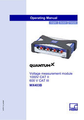 Hbm QUANTUMX MX403B Bedienungsanleitung