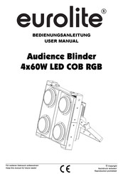 EuroLite Audience Blinder 4x60W LED COB RGB Bedienungsanleitung