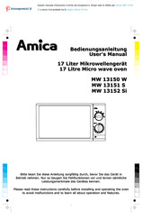 Amica MW 13150 W Bedienungsanleitung