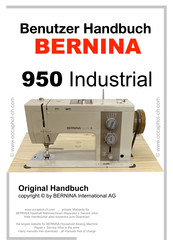 Bernina 950 Industrial Benutzerhandbuch