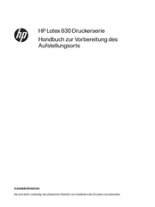 HP Latex 630 Handbuch Zur Vorbereitung Des Aufstellungsorts