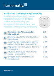 HomeMatic IP HmIP-BDT-I Installations- Und Bedienungsanleitung