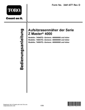 Toro 74053TE Bedienungsanleitung