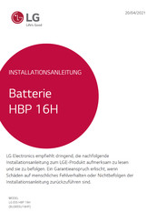 LG HBP 16H Installationsanleitung
