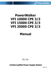 PowerWalker VFI 20000 CPE 3/3 Bedienungsanleitung