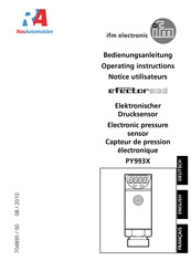 IFM Electronic Efectror500 PY993 Serie Bedienungsanleitung
