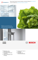 Bosch KAD90VI30 Gebrauchs- Und Montageanleitung