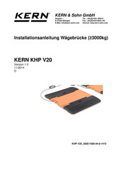 KERN KHP V20 Serie Installationsanleitung