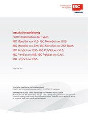 IBC Solar MonoSol ZX5 Black-Serie Installationsanleitung