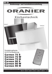 Oranier Carmen S Serie Bedienungs- Und Installationsanleitung