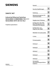 Siemens SIMATIC NET SCALANCE X408-2 Projektierungshandbuch