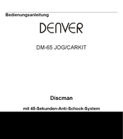 Denver DM-65 JOG/CARKIT Bedienungsanleitung