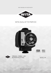 WITA Delta UP 70 PWM-XX Original Einbau- Und Betriebsanleitung