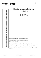 exquisit KB05-4A++ Bedienungsanleitung