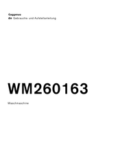Gaggenau WM260163 Gebrauchs- Und Aufstellanleitung
