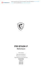 MSI PRO B760M-P Benutzerhandbuch