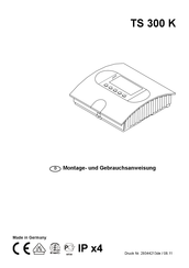 Mosa TS 300 K Montage- Und Gebrauchsanweisungen