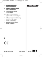 EINHELL Rt-TC 430 U Originalbetriebsanleitung