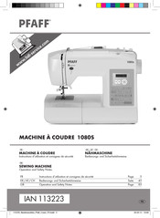 Pfaff 1080S Bedienungs- Und Sicherheitshinweise