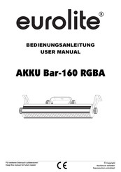 EuroLite AKKU Bar-160 RGBA Bedienungsanleitung