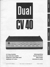 Dual CV 40 Bedienungsanleitung