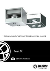 BLAUBERG Ventilatoren Box-I EC 70x40-1 Betriebsanleitung