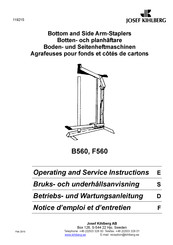 Josef Kihlberg B560 Betriebs- Und Wartungsanleitung